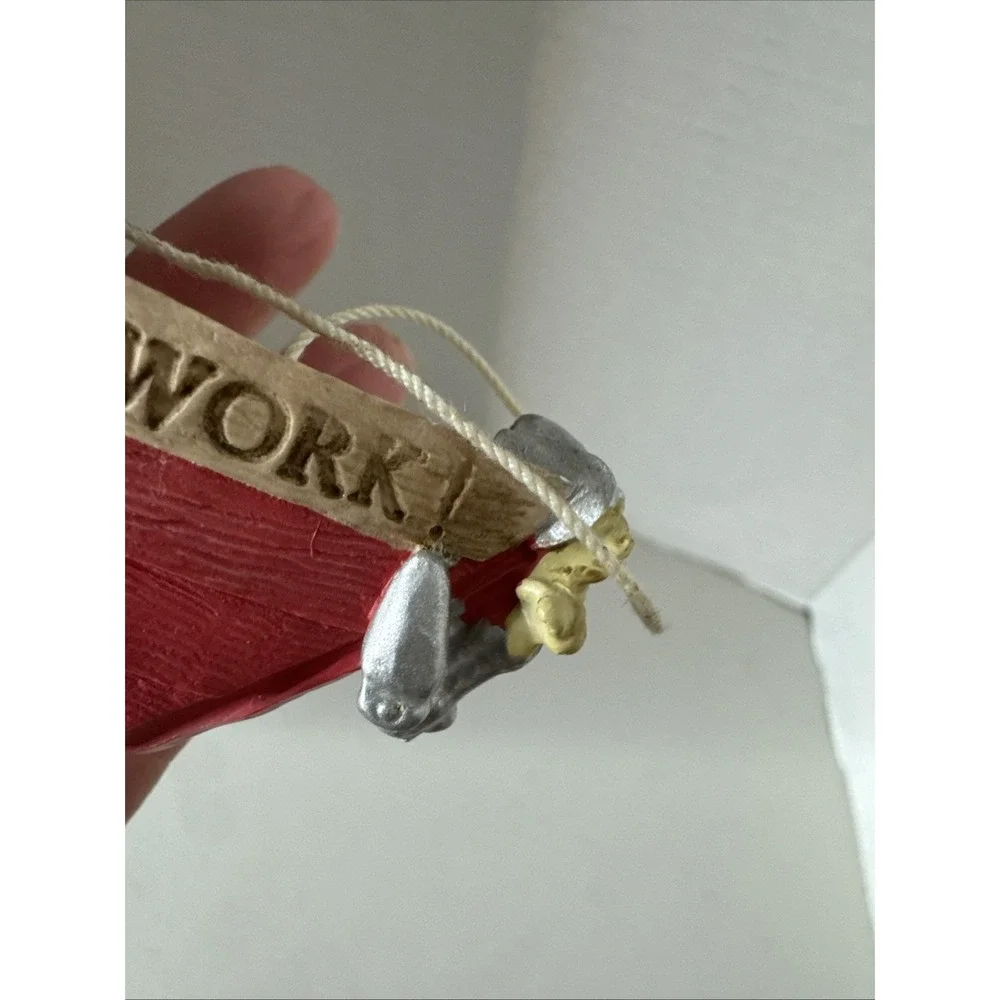 Fish Rowboat Christmas Ornament 